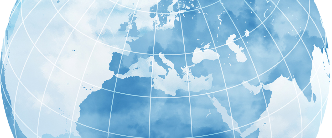 Blue globe.